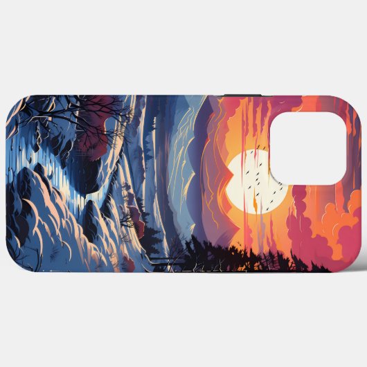 Boslandschap in het winterseizoen Case-Mate iPhone case (Achterkant (horizontaal))