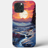 Boslandschap in het winterseizoen Case-Mate iPhone case (Achterkant)