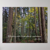 Boslandschap met citaat van John Muir Poster (Voorkant)