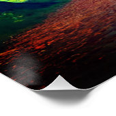 Boslandschap met herfstbomen perfect poster (Hoek)