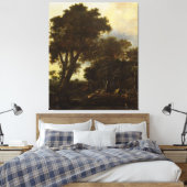 Boslandschap met lean-to, Roelant Roghman, Canvas Afdruk (Insitu (Slaapkamer))