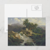 Boslandschap met waterval briefkaart (Voorkant / Achterkant)