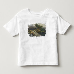 Boslandschap met waterval kinder shirts