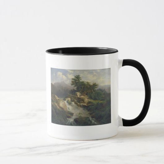 Boslandschap met waterval mok (Rechts)