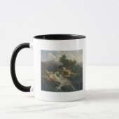 Boslandschap met waterval mok (Links)