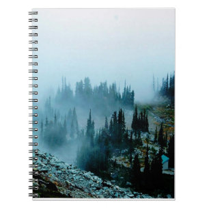 boslandschap, natuur, alpen, bosbomen, notitieboek