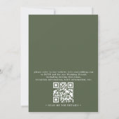 Boslandschap Rustieke Landschap QR Code Huwelijk Kaart (Achterkant)