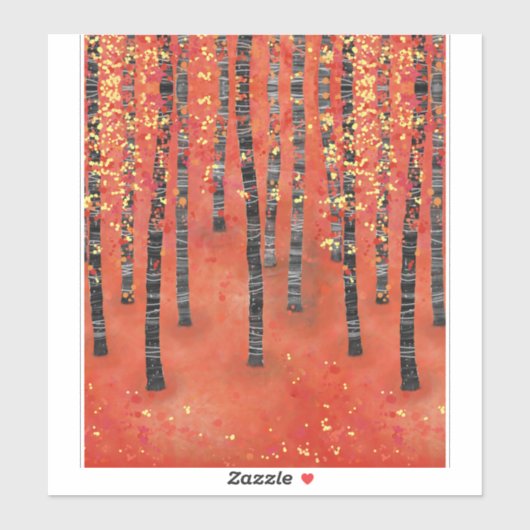 Boslandschap Sticker (Vel)