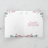 Boslandschap, vos Kerstkaart Kaart (Binnen)