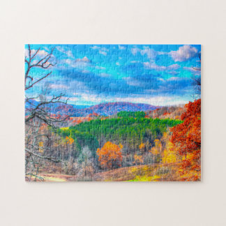 Boslandschap Wisconsin. Legpuzzel