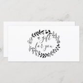 Boslandslinger Zwart en Wit Cadeaubon (Voorkant / Achterkant)