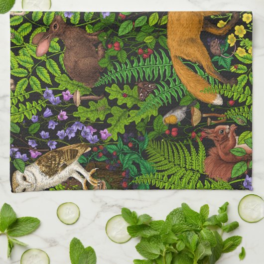 Bosleven Theedoek (Gevouwen)