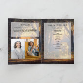 Boslichten Herdenkingsdienst Begrafenis Order Of S Programma (Binnen)