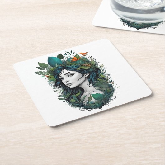 boslied kartonnen onderzetters (Schuin)