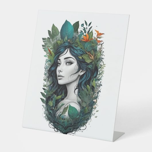 boslied reclamebord met voetstuk (Voorkant)