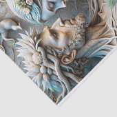 Bosliefhebbers omhelzen het bos decoupage tissuepapier (Detail)