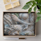 Bosliefhebbers omhelzen het bos decoupage tissuepapier (Geschenk)