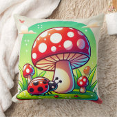 🐞 Boslieveheugelhoedje Paddenstoelen Weide Decora Kussen (Deken)