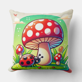 🐞 Boslieveheugelhoedje Paddenstoelen Weide Decora Kussen