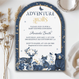 Bosmagie Nacht Dieren Avontuur Baby Shower Kaart