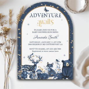 Bosmagie Nacht Dieren Avontuur Baby Shower Kaart