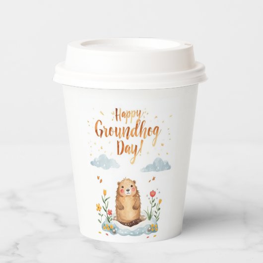 Bosmardag aquarel papieren bekers (Voorkant)