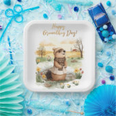 Bosmardag aquarel papieren bordje (Feest)