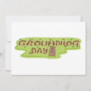 Bosmardag Houten Lettertype Kaart