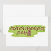 Bosmardag Houten Lettertype Kaart (Voorkant / Achterkant)