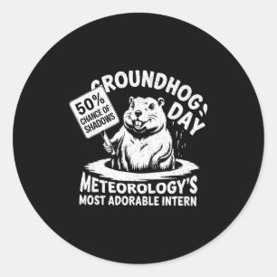 Bosmardag Puns Meteorologie Sarcastisch Grappige M Ronde Sticker
