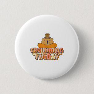 Bosmardag Retro Vintage Grappige Dier Woordspeling Ronde Button 5,7 Cm