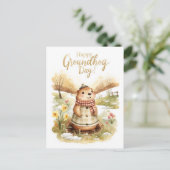 Bosmarddag aquarel feestdagenkaart (Staand voorkant)