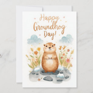 Bosmarddag aquarel feestdagenkaart