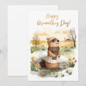 Bosmarddag aquarel feestdagenkaart (Voorkant / Achterkant)