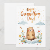 Bosmarddag aquarel feestdagenkaart (Voorkant / Achterkant)