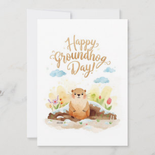 Bosmarddag aquarel feestdagenkaart