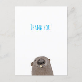 Bosmarmot bedankkaart briefkaart