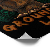 Bosmarmot Crazy Groundhog Knaagdier Grondscharrel Poster (Hoek)