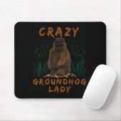 Bosmarmot Crazy Groundhog Knaagdier Grondsquirrel Muismat (Met muis)