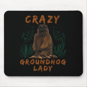 Bosmarmot Crazy Groundhog Knaagdier Grondsquirrel Muismat