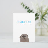 Bosmarmot denk aan jou ansichtkaart briefkaart (Staand voorkant)