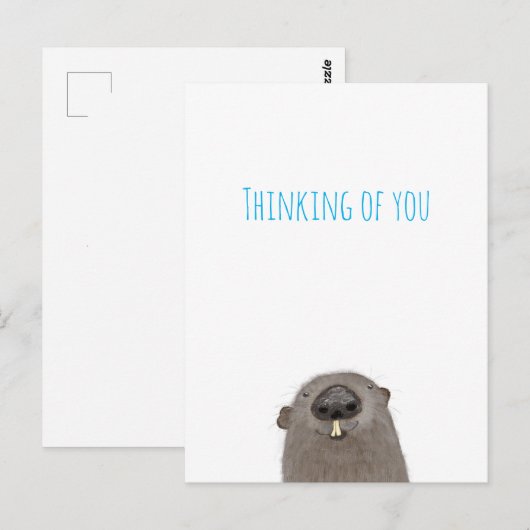 Bosmarmot denk aan jou ansichtkaart briefkaart (Voorkant / Achterkant)
