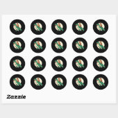 Bosmarmot Dinosaur T-rex Grappig Humor Dier Grond Ronde Sticker (Vel)