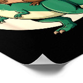 Bosmarmot Dinosaurus T-rex Grappige Humor Dier Gro Poster (Hoek)