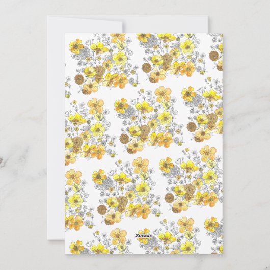 Bosmarmot en Boterbloemen Valentijnsdag Feestdagenkaart (Achterkant)