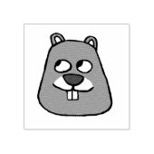 Bosmarmot Gezicht Rubberstempel (Afrduk)