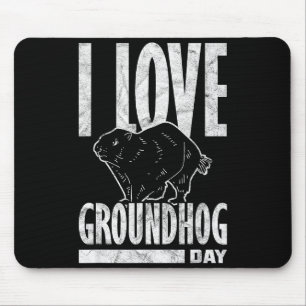 Bosmarmot Ik hou van Groundhog Day _2 Muismat
