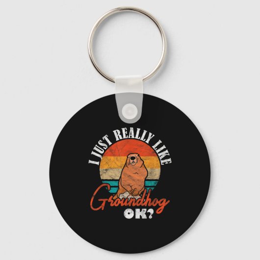 Bosmarmot Ik vind Bosmarmot echt leuk Oké _3 Sleutelhanger (Voorkant)