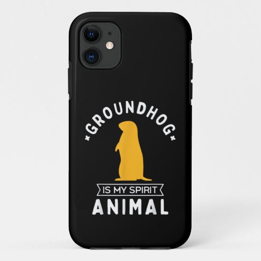 Bosmarmot is mijn spirituele dier Funny houtchuck Case-Mate iPhone Case (Achterkant)