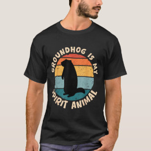 Bosmarmot Is Mijn Spirituele Dier Funny Woodchuck T-shirt